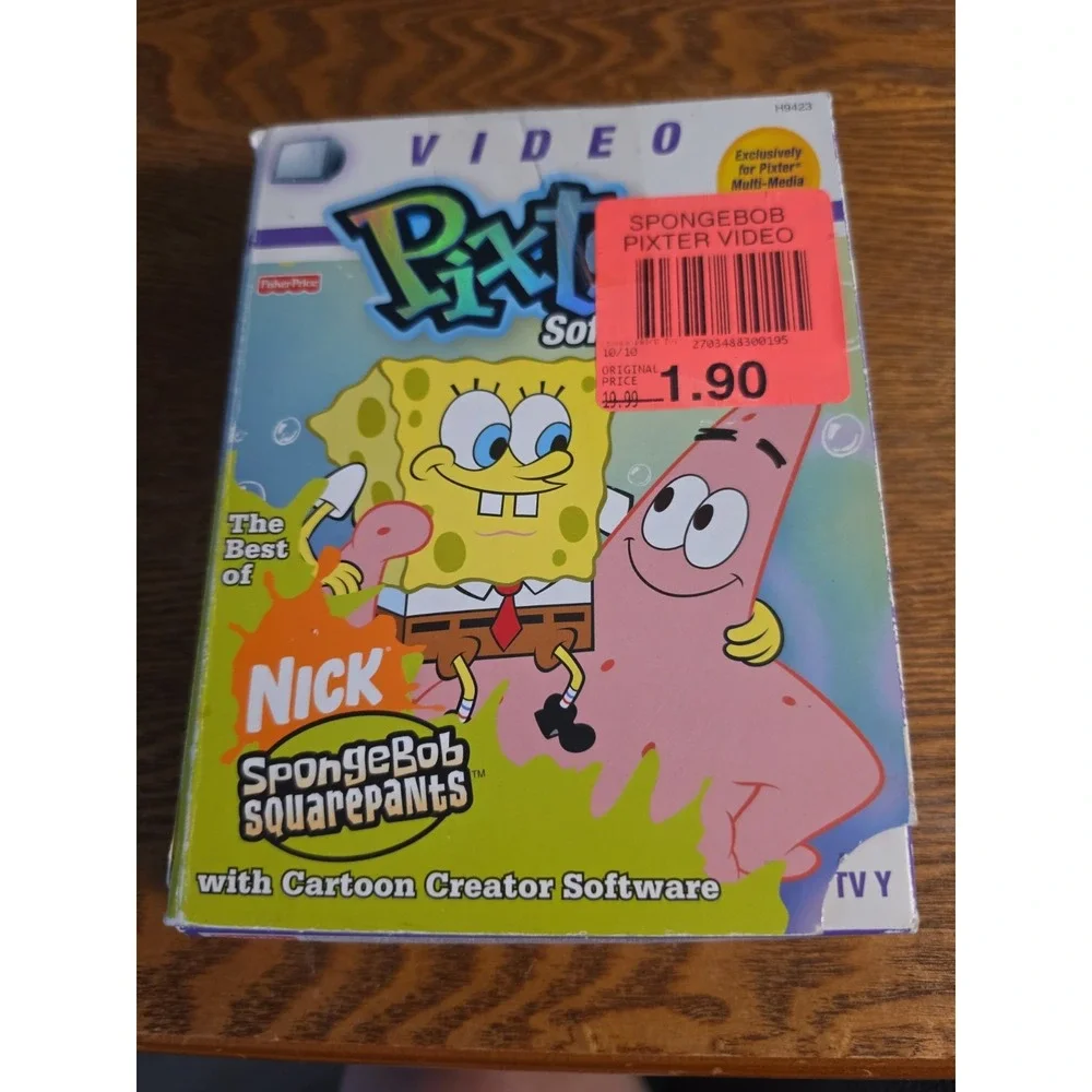 Fisher Price System Pixter Video Software Cartridge Spongebob Squarepants Game